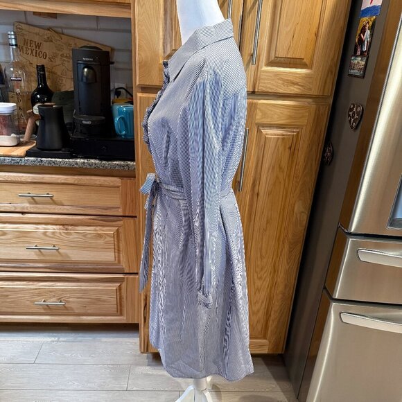 Lilly Pulitzer Dress, Blue and White Striped, ADORABLE!!!! SIZE 12, EUC. - Picture 4 of 16